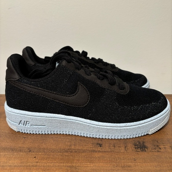 Nike Shoes - Nike Air Force 1 Crater Flyknit Black/Blue DH3375-001 4.5Y / 6 Women New